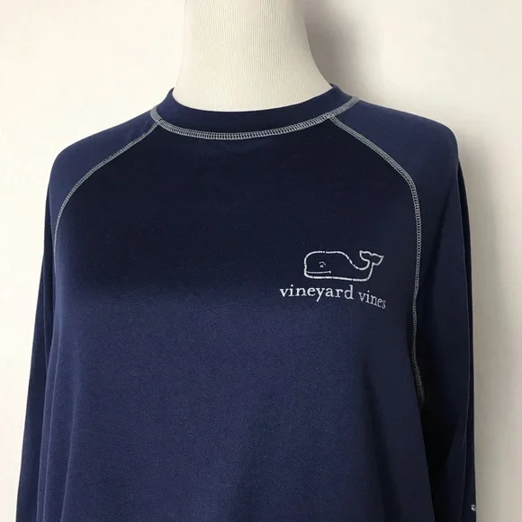 Vineyard Vines Blue Size Small Men’s Performance Long Sleeve Shirt - Picture 2 of 7